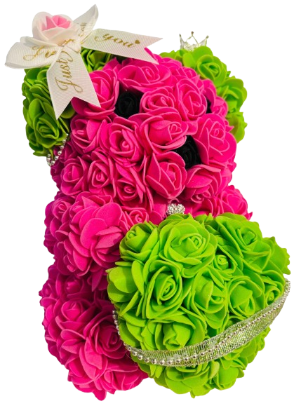 001 ourson rose et vert removebg preview