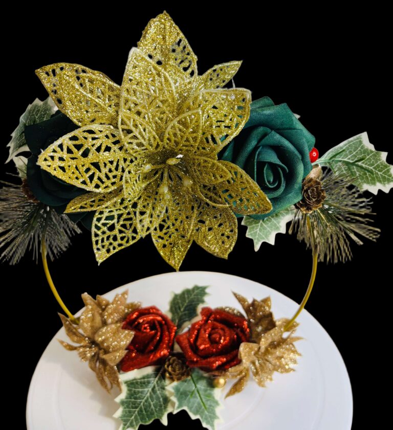 057 cercle fleur de noel